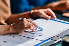 woman talking during meeting