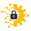 graphic of data getting protected by a lock