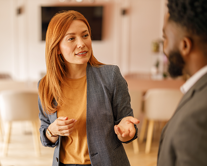Business woman talking
