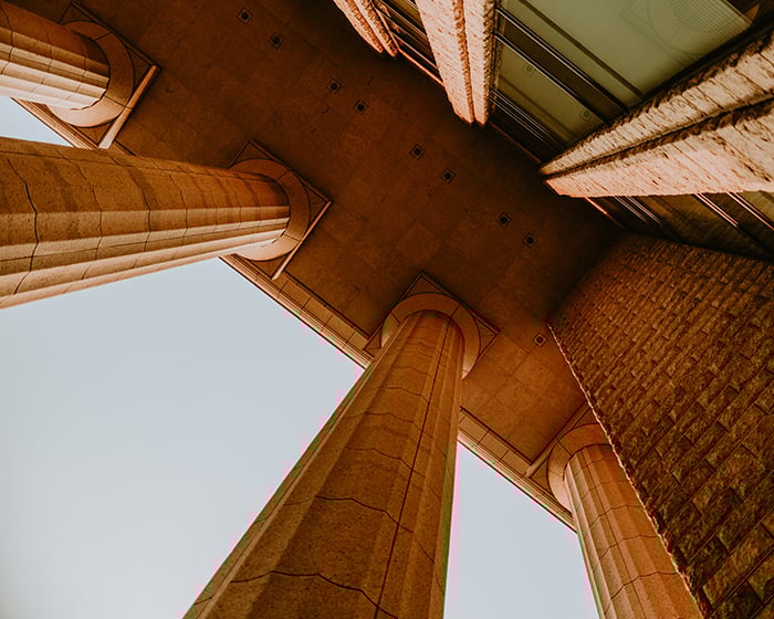pillars on government building