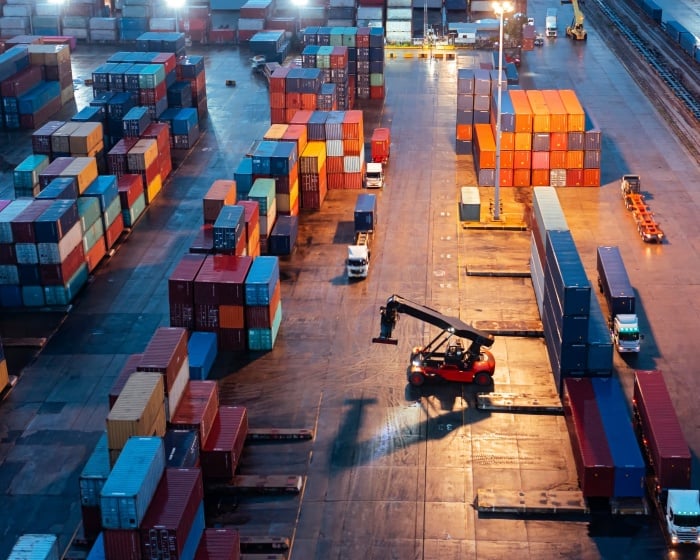 shipping container yard