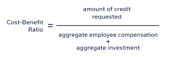 Cost benefit ratio equation