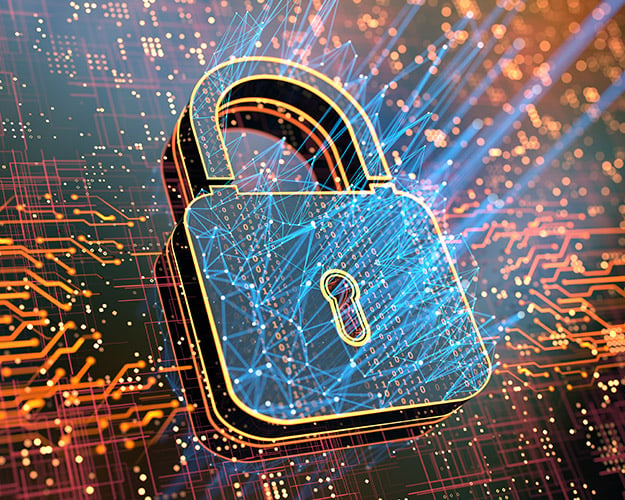 Digital Cybersecurity Lock