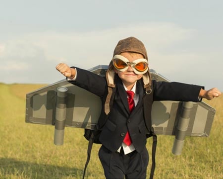 Boy Flying with Innovation