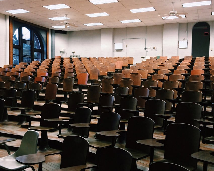 Empty College Classroom