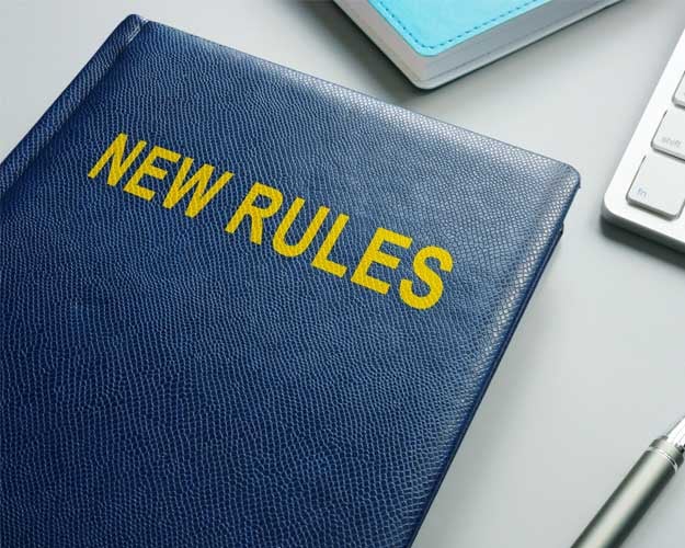 Book with title New rules and regulations