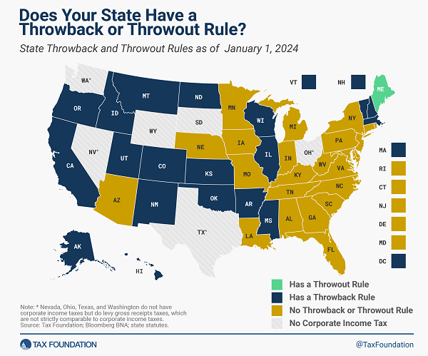 Tax Foundation 2024 throwout rule map