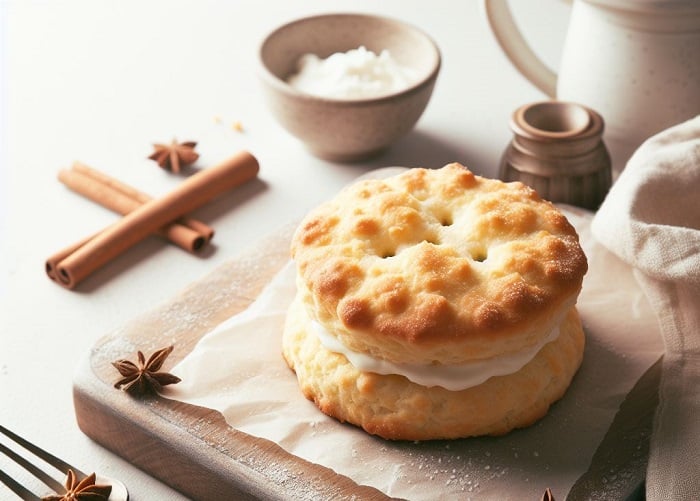 Bing DALL-E 3 image of a buttermilk biscuit