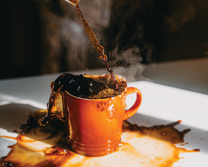 Spilled coffee