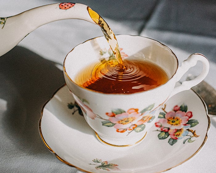 Tea being poured