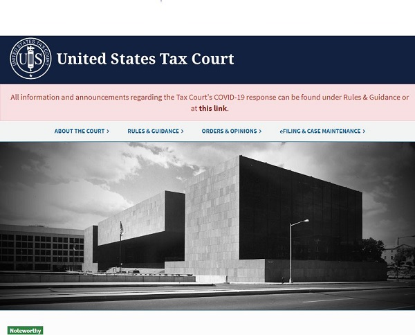 U.S. Tax Court web page at 20200721