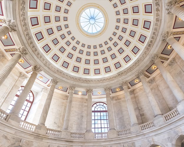 inside a government building