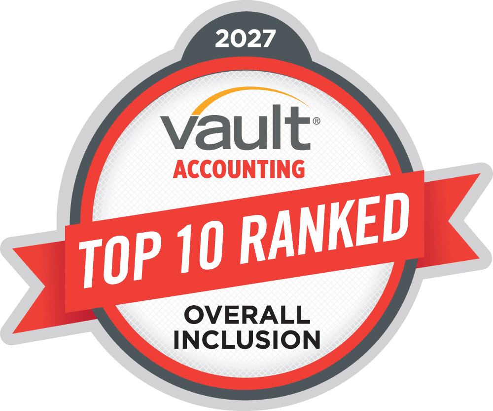 Vault Accounting 2027 Top Accounting Firms - Top 10 Overall Inclusion