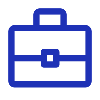 blue icon depicting briefcase