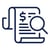 icon of examining a bill or statement