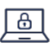 computer with lock on screen