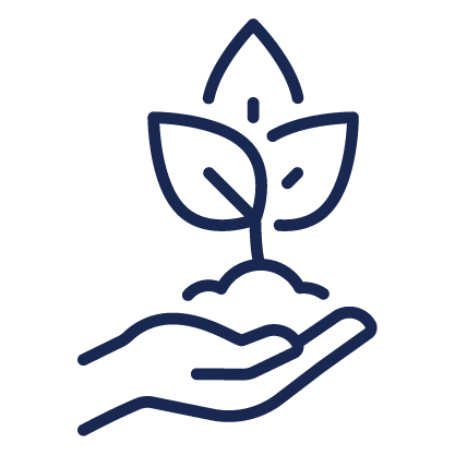 hand and plant icon