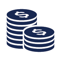 two stacks of coins