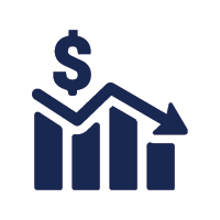 finances declining on chart