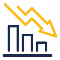 icon depicting declining charts