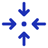 blue icon depicting coming together
