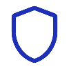 blue icon depicting shield