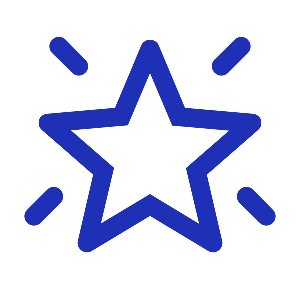 blue icon depicting star