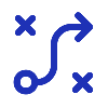 blue icon depicting a plan