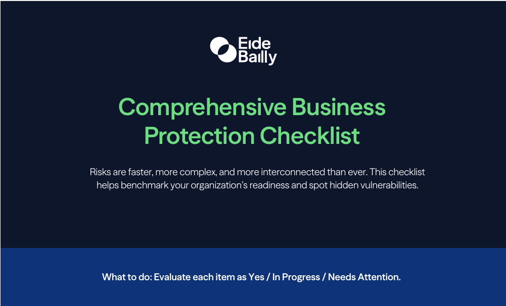 Cover of the Comprehensive Business Protection Checklist