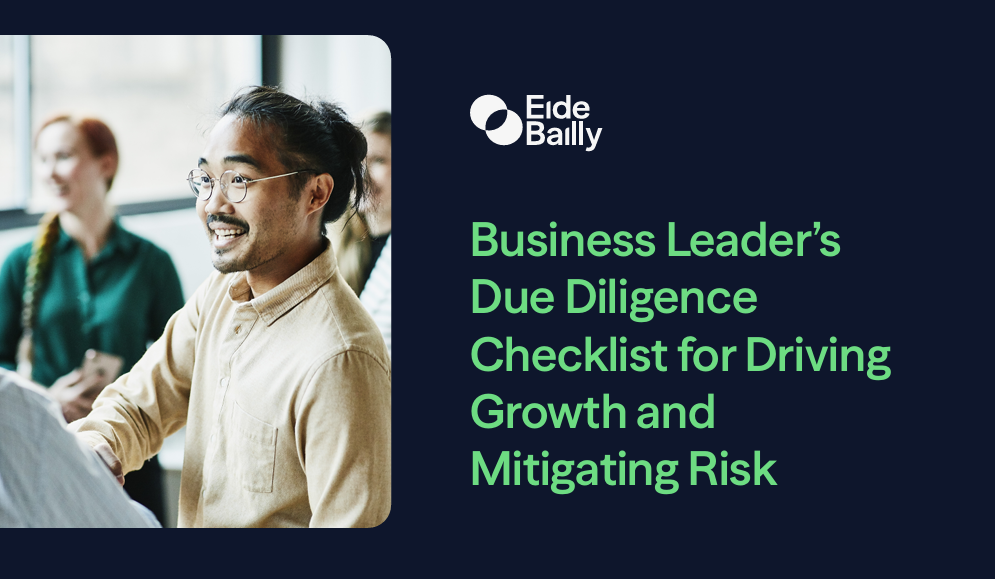 Cover of the Business Leader's Due Diligence Checklist for Driving Growth and Mitigating Risk.