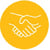 handshake circle icon