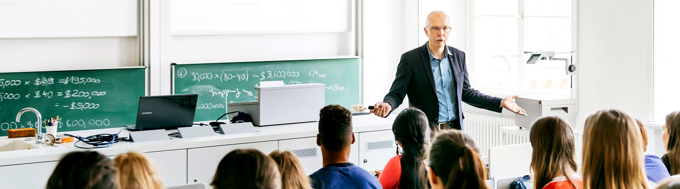 professor in front of class