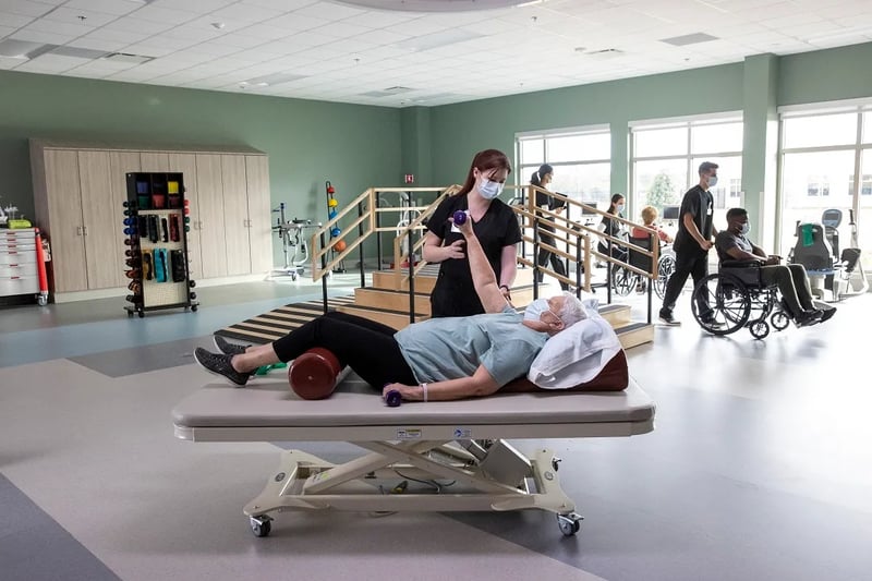 Chart of stretching exercises for post-stroke pain points