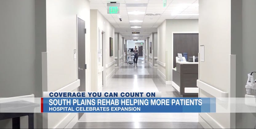 Expanded hallway in South Plains Rehabilitation Hospital 