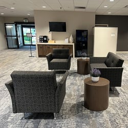 Encompass Health York hospital entrance sitting area