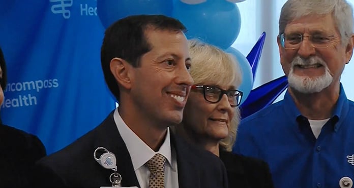 Wichita Falls CEO speaking at a ribbon cutting event