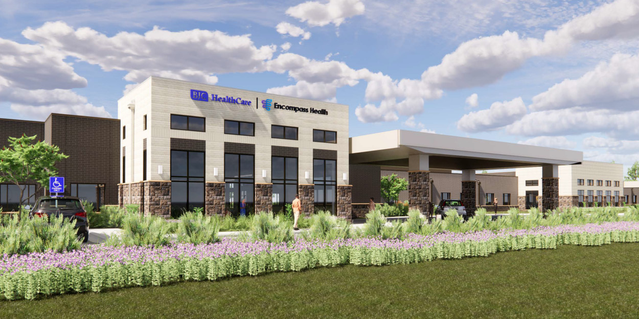 The Rehabilitation Institute of St. Louis West County exterior rendering