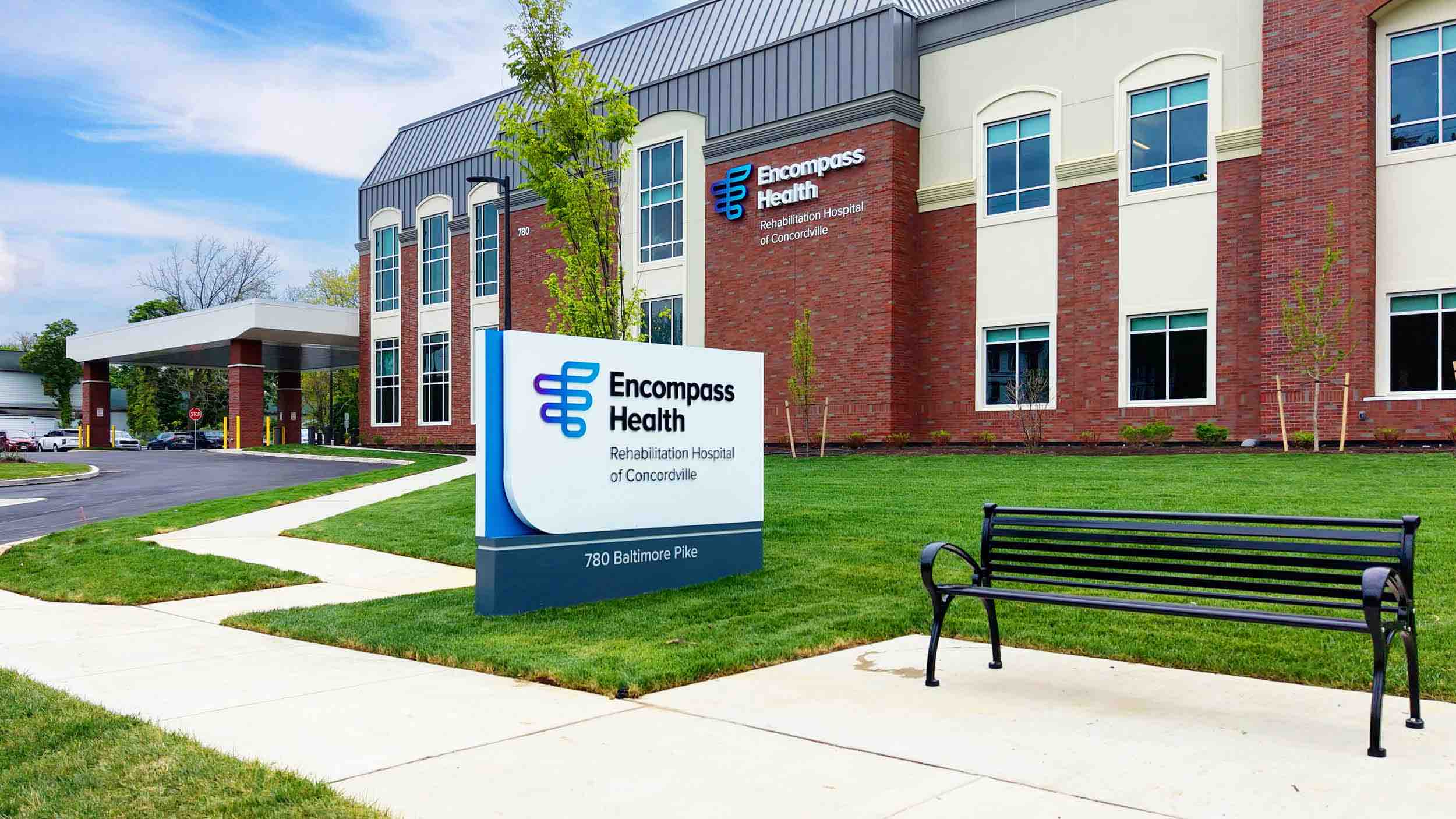 Encompass Health Rehabilitation Hospital of Concordville exterior shot