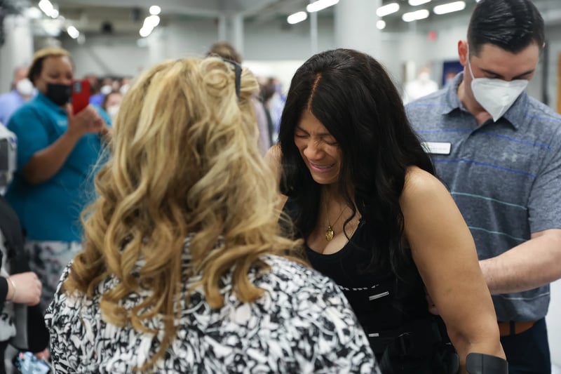 April learning to walk in recovery.