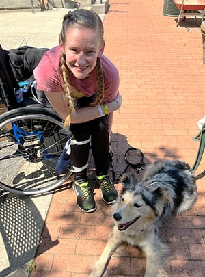 Casie Henrikson and dog