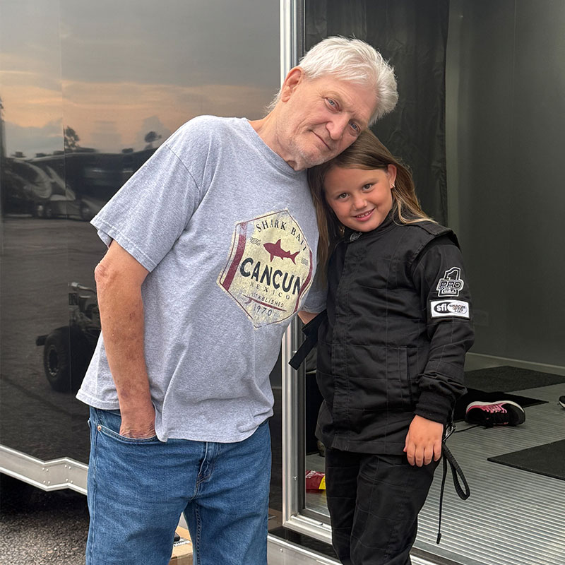 David and a family member side by side