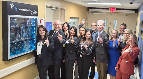Encompass Health CEO Mark Tarr recognizing Encompass Health Rehabilitation Hospital of San Juan staff as they are named the 2025 Hospital of the Year