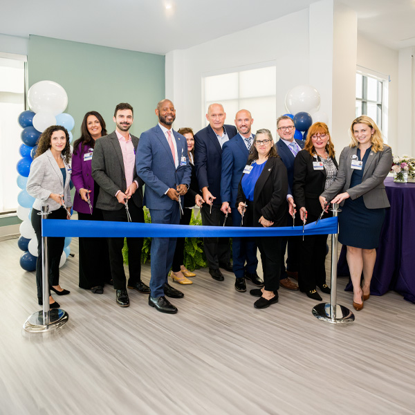 Encompass Health Rehabilitation Hospital of Danbury leadership at the grand opening ribbon cutting