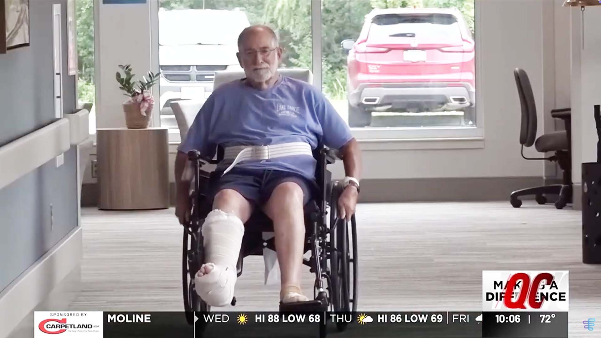 Bill Davis recovering at The Quad Cities Rehabilitation Institute