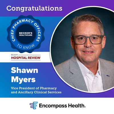Shawn Myers, Becker's Chief Pharmacy Officers to know, headshot