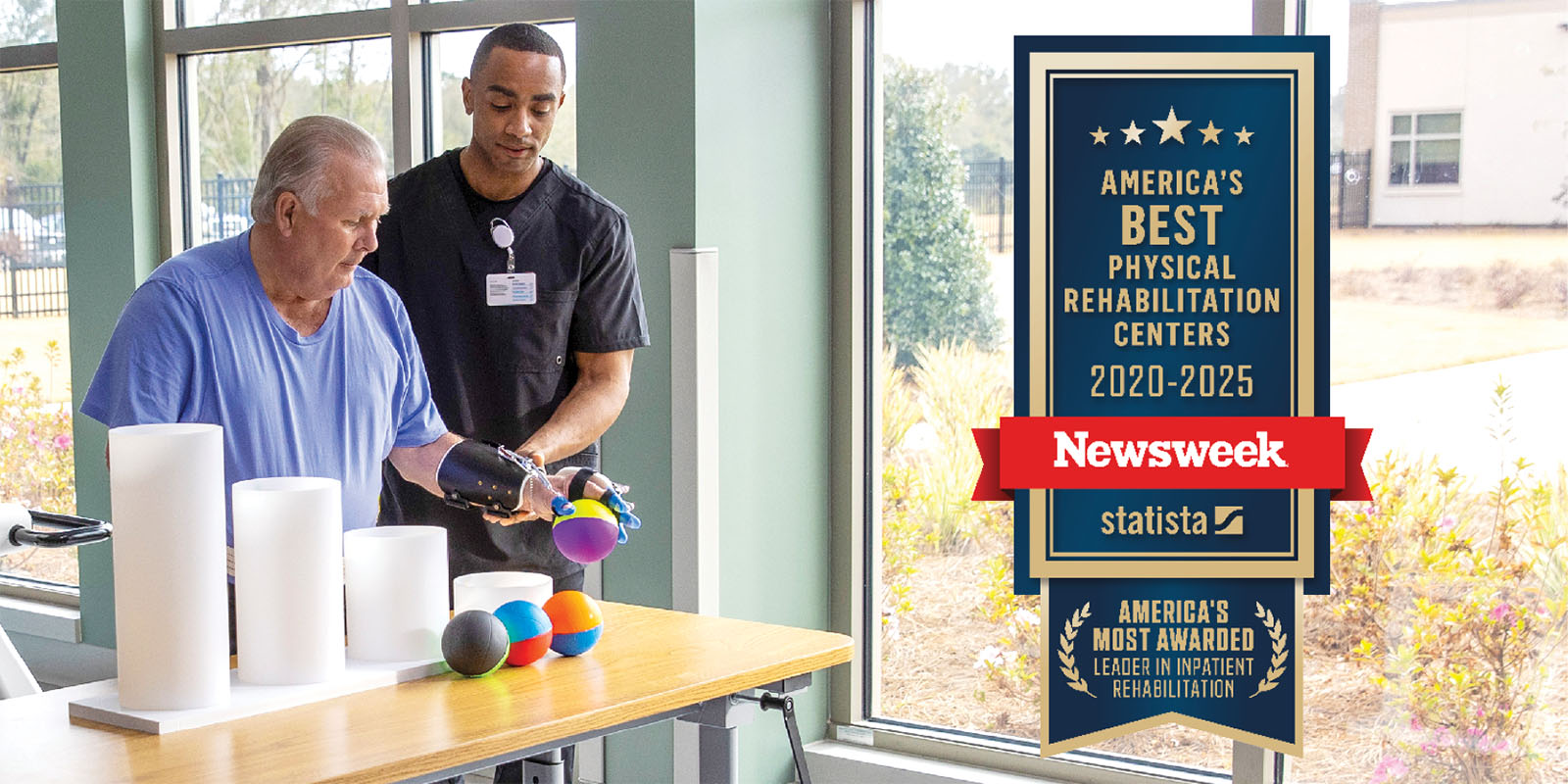 America's Most Awarded Leader in Inpatient Rehabilitation Centers 2020-2025 Newsweek statista America's most awarded leader in inpatient rehabilitation