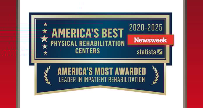 America's Most Awarded Leader in Inpatient Rehabilitation Centers 2020-2025 Newsweek statista America's most awarded leader in inpatient rehabilitation