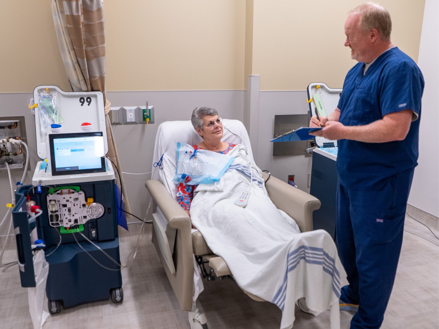 a patient on dialysis