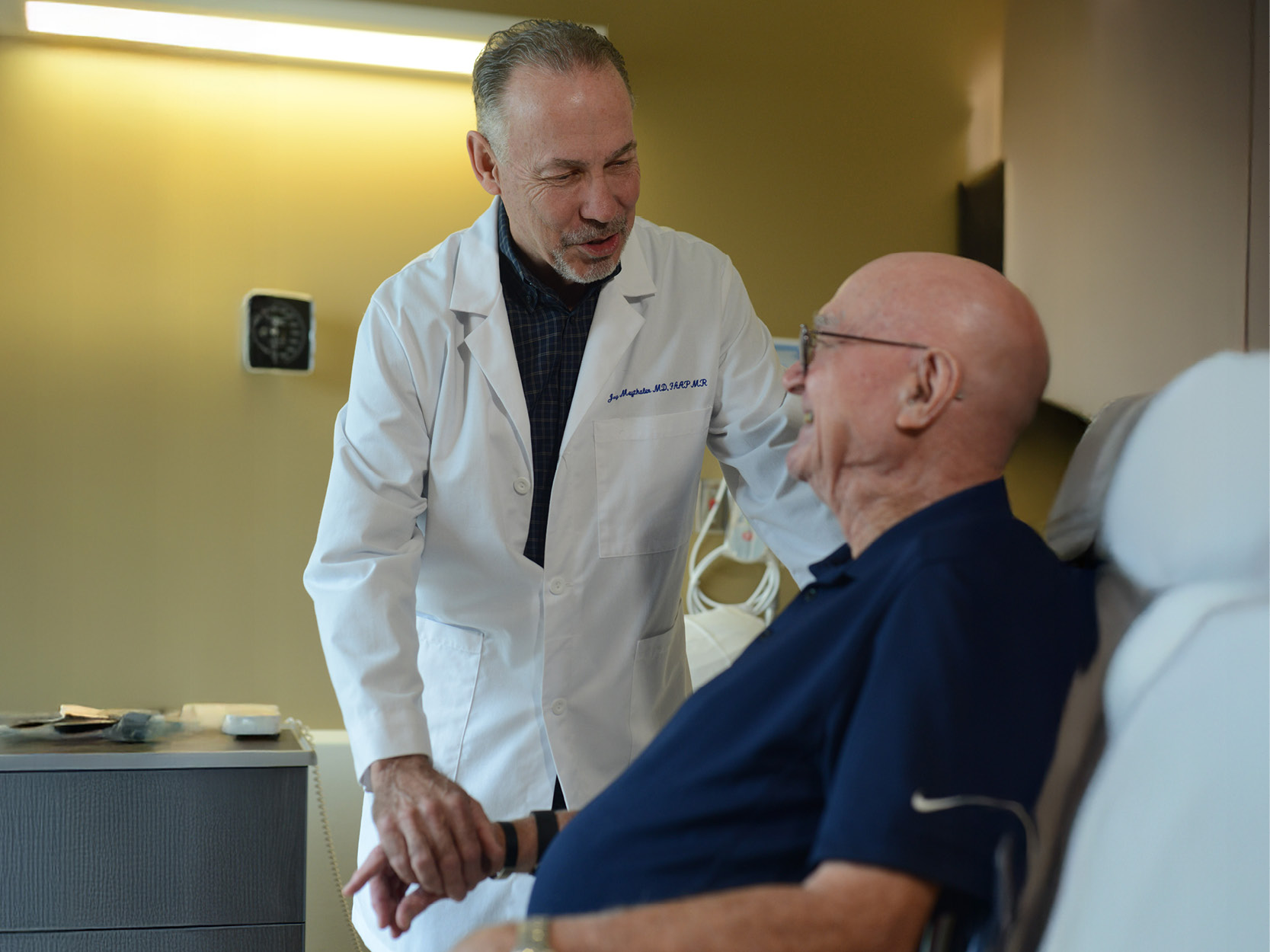 patient and physician talking