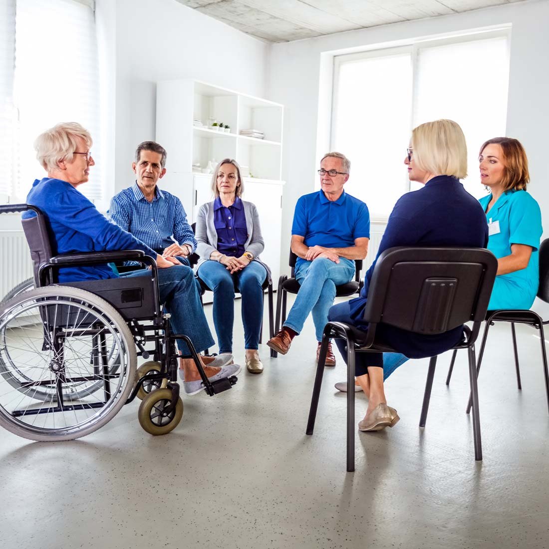 A support group meeting